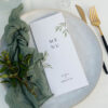 Menu delikatne rozkładane, menu na ślub, na wesele, boho, menu wiosenne, menu minimalistyczne